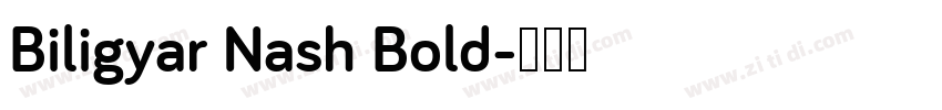 Biligyar Nash Bold字体转换